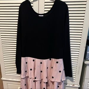 Lularoe Georgia 3XL tiered long sleeve dress